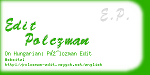 edit polczman business card